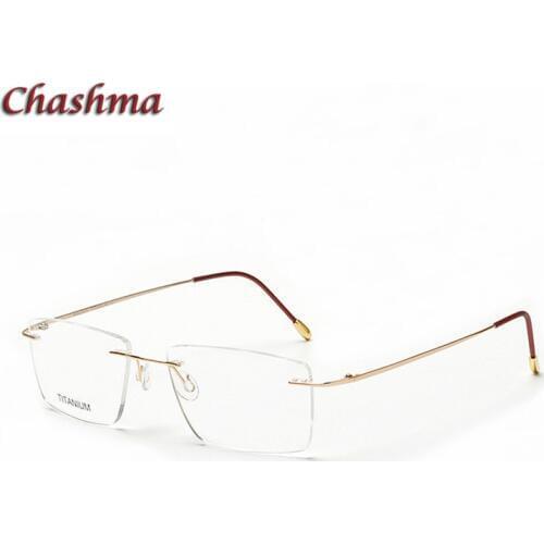 Rimless Titanium Eyeglasses Men Ochelari Glasses Minus Myopic Glasses Frame clear fashion glasses Women for Progressive Wide 140