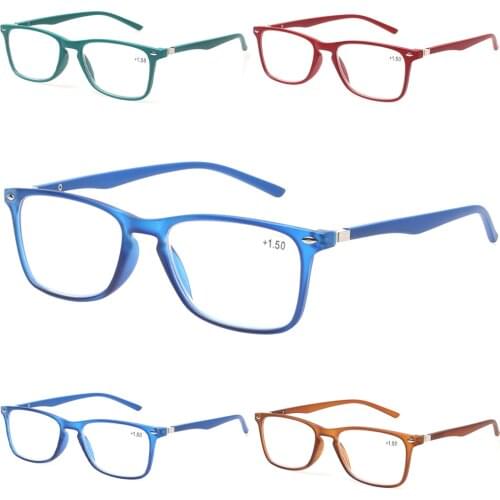 Classic Small Frame Reading Glasses Spring Hinge Mens High Quality Reading Glasses Diopter +0, +50, +100...+600
