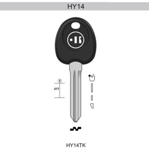 Original KEYLINE Straight Key blade Key case for Hyunda with chip slot Keyline HY14TK HYN14TE straight remote key for Hyundai1