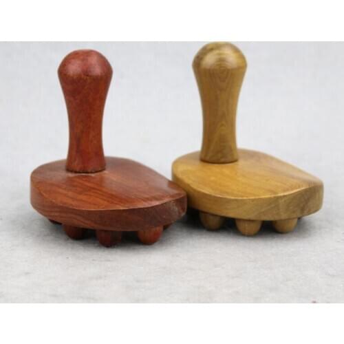 Handheld Wood Acupuncture Massager Roller Body Slimming Circulation Brush Muscle Relax Palm Sauna Spa Bath Massage Tool