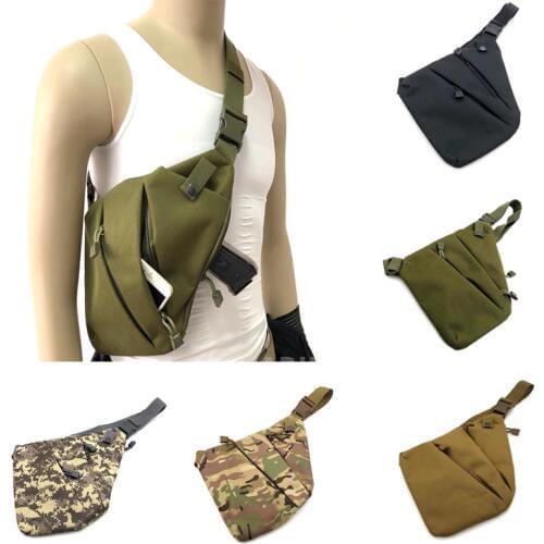 Concealed Tactical Storage Gun Bag Anti-theft Bag Chest Bag Hunting Nylon Holster Mens Left Right Shoulder Bag