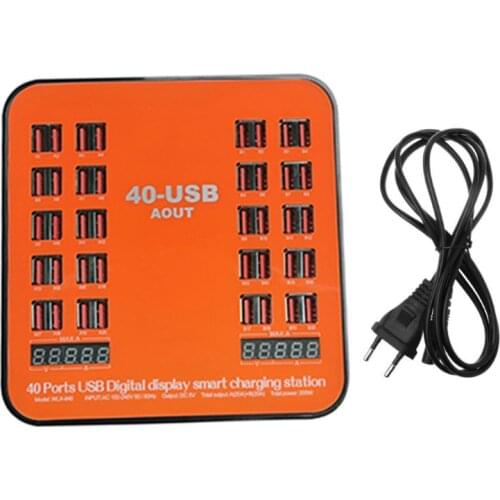 1Set Universal 40 Ports USB Charger Multi Ports Charging Station Dock For Mobile Phone Tablet Desktop