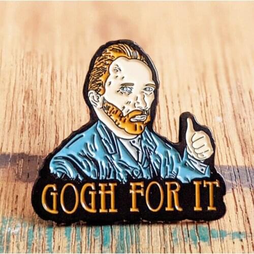 Van Goth for It Self-Portrait Enamel Brooch Pin Backpack Hat Bag Lapel Pins Badges Women Mens Fashion Jewelry Accessories