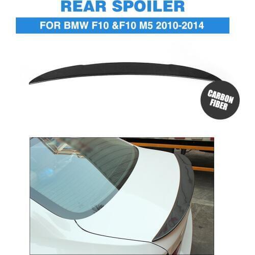 Rear Tail For BMW 5 Series F10 Base Sedan M Sport M5 2010 - 2014 Carbon Fiber Rear Spoiler Trunk Sticker Boot Duck Lip Wings