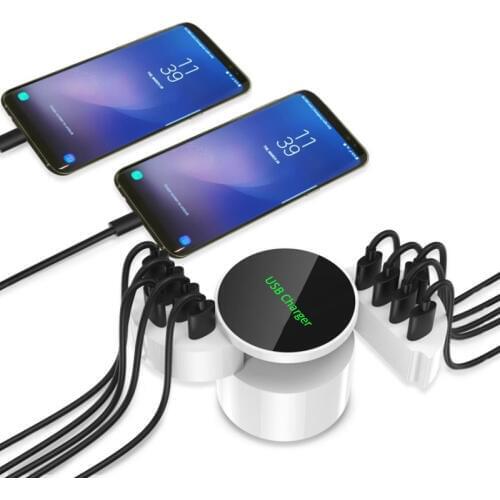 INGMAYA 10 Ports USB Charger Station 5V8A Foldable Quick Drive For iPhone iPad Samsung Huawei Xiaomi Meizu LG ZTE HTC AC Adapter