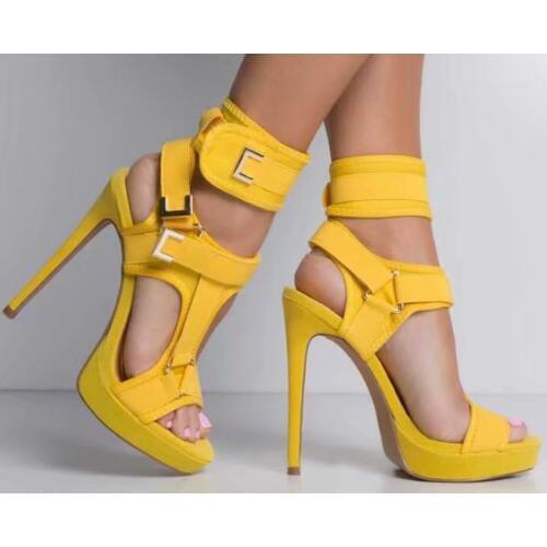 Real Pictures Women Sandals Wedges Shoes for Women High Heels Peep Toe Ankle Strap Platform Sandals zapatos mujer