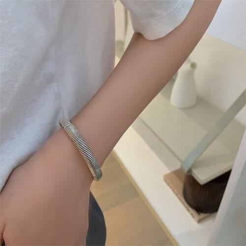 VENTFILLE 925 Sterling Silver Bracelet INS Fashion Vintage Punk Hiphop Rock Party Jewelry Gifts for Women Wholesale