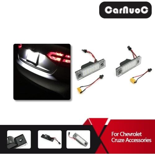 2pcs 6000K For Chevrolet Cruze 2010-2015 Car LED Number License Plate Light Exterior Accessories