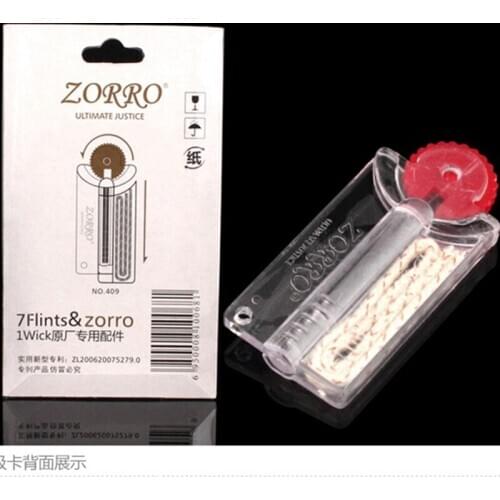 4 Pack Lighter Accessories 7 Flint Stones for Kerosene Oil Lighter Replacement Dispenser 1 Wick Cotton Flintstone