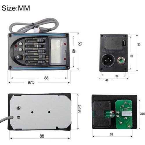 Equalizer EQ 5-band Acoustic Guitar Piezo Pickup Tuner System & Microphone