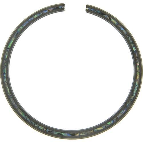 Dopro Acoustic Guitar Soundhole Walnut Rosette with Full Abalone Shell Inlay 110mm*8mm*0.8mm