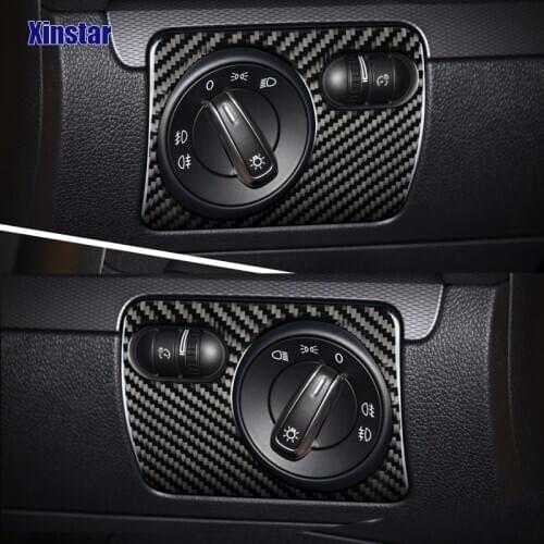 100 Percent Carbon Fiber Car Head Light Sticke For Volkswagen Golf6 MK6