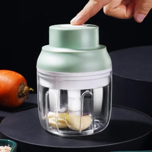 100/250ml Mini USB Wireless Electric Garlic Masher Press Mincer Vegetable Chili Meat Grinder Food Chopper Kitchen Tools