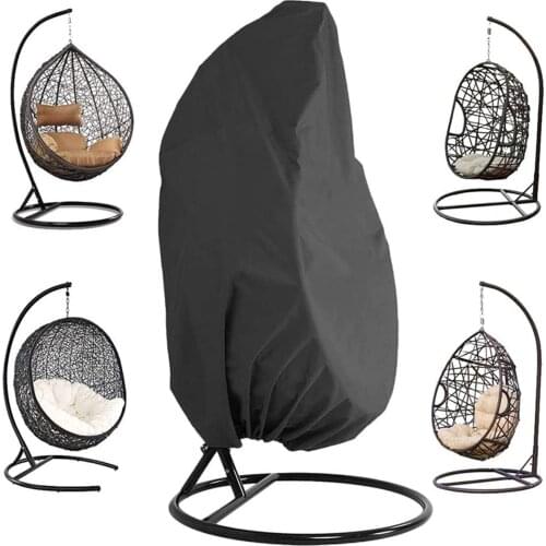 Hanging Egg Chair Cover Durable Waterproof Egg Swing Chair Cover with Zipper Fits Outdoor Single Swing Egg Chair Dust Protector