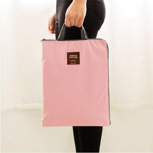 Canvas Documents Bag A4 File Folder With Dual Buckles Filing Bag Waterproof Paper Organizer Office School Stationery Supplies