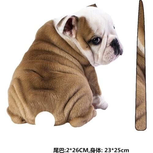 Cute Dog Tail Wiper Car Sticker Home Decor Bedroom Background Door Living Room Bedroom Festival Decoration Decals Removable Pvc