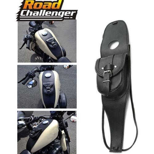 Motorcycle Gas Tank Leather Bag Dash Console Center Pouch Black Bag Leather for Harley Sportster XL 883 1200