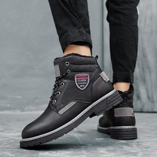 Lether Shoes Men Mens Black Boots Men Shoes Designer Autumn Mens Chinese Winter Casual Male Shoe Leather Sneakers