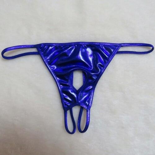 Mens Sexy Faux Leather Underwear Jock Strap Briefs Thong G-String Pouch Panties Temptation Low-Waist Underpants 2021 Summer Hot