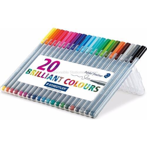 STAEDTLER 334 SB20 0.3mm 3 color Gel Pens set Fine Draw Point art Marker Pen Multicolours Office