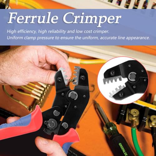 SN-48BS Ferrule Crimping Tool Kit Insulation Terminals Crimper Plier with 590pcs Plug 801pcs Terminals Ferrule Plier Hand Tool