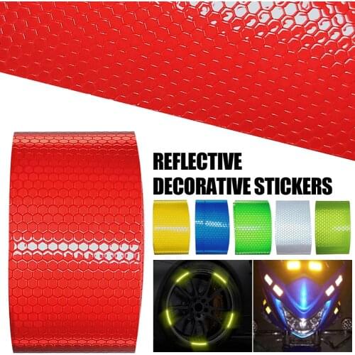 5cm*300cm Car Reflective Tape Sticker Safety Mark Car Styling Self Adhesive Warning Tape Motorcycle Bicycle Film Decoration Tool