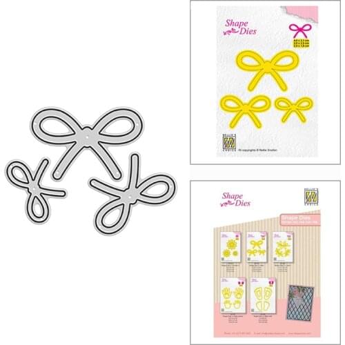 2021 New Tiny Trio Bows Shape Metal Cutting Dies for DIY Scrapbooking Decoration and Card Making Paper Craft Embossing No Stamps