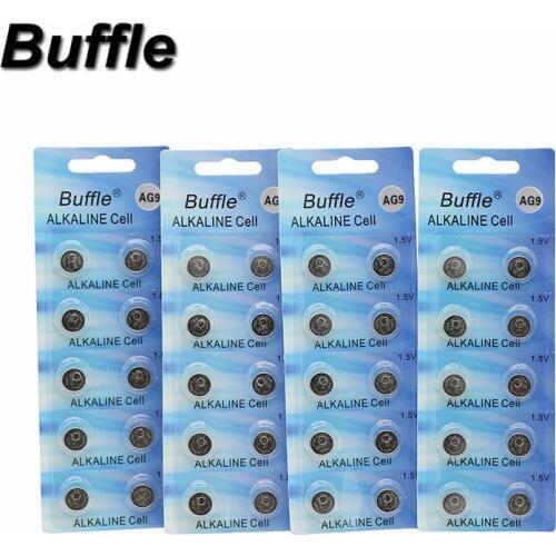 New Buffle 40pcs/4packs AG9 LR936 394 Button SR936 194 Cell Coin Alkaline Battery 1.5V