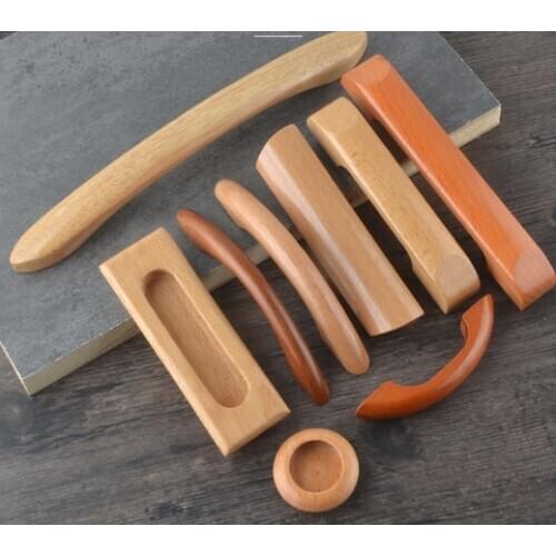 New Arrival 1PCS Solid Wooden Cabinet Handles and Knobs Drawer Door Pulls Furniture Hardware