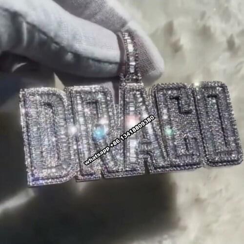 OTIY Customized Iced Out VVS Moissanite Lab Diamonds S925 Sterling Silver 10K Solid Gold Custom Picture Memory Pendant