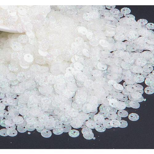 Ab Transparent Glitter Sequin 4mm 6mm 8mm 10mm Flash Powder PVC Sequins for Clothing Accessories DIY Art Decor Jewelry 10g