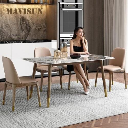 Rectangular Wedding Dinning Tables Sets Marble Table Chair Combination For Dinner Luxury Home Living Room Office Furniture