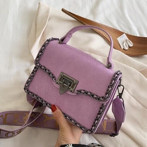 Retro Fashion Female Square Bag2020 New Womens Designer Handbag Quality PU leather Women bag Chain Tote Shoulder Messenger Bag