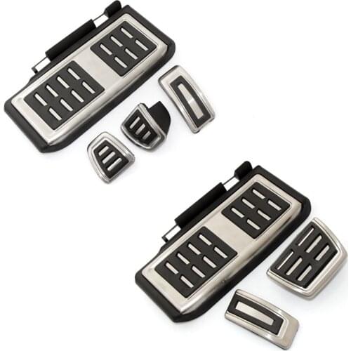 Stainless Steel Manual Transmission MT AT Pedal Include Footrest+Gas+Clutch+Brake Pedal For SEAT LEON 2013-2015 GOLF7 GTi MK7