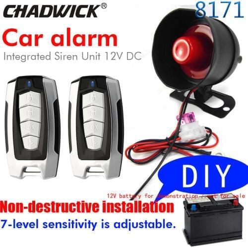 Non-destructive No trimming, direct battery connection, simple installation, Vehicle car Burglar Vibration alarm CHADWICK 8171