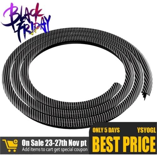 Car Dashboard Sealing Strip Sticker Flexible Carbon Fiber Rubber Seals Sound Insulation Sealing Universal Interior Accessories