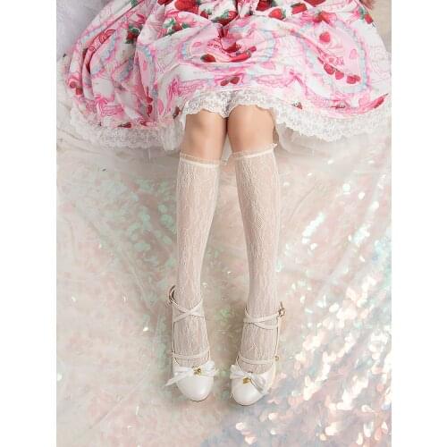 Japanese Thin Breathable Lolita Girl Lace xiao hua bian Socks sen xi Vintage Lace kawaii Lolita socks women funny socks