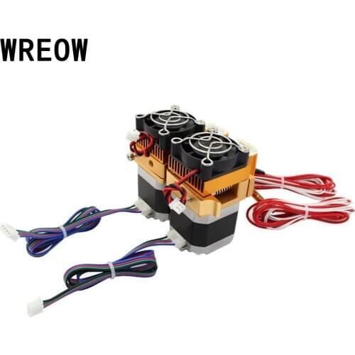 0.4/1.75mm 3D Printer Head Dual Print Head MK8 Extruder Aluminium for 3D Printer Nozzle Extruder Double Print Head