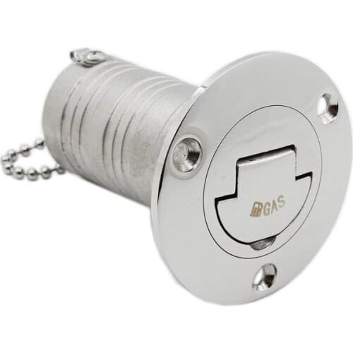 38mm Gas/Fuel/Diesel/Water/Waste Deck Fill/Filler with Keyless Cap,316 Stainless Steel Hardware for Boat Yacht Trucks Campervans