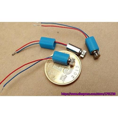 50pcs/lot, wire length 30mm DC3V 80mA 0408 coreless motor 4*8mm vibrating motor