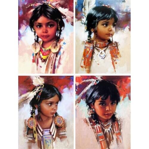 5D DIY Diamond Painting Cute African girl Full Drill Embroidery Cross Stitch Mosaic Kit wall Decor Needlework Christmas Gift