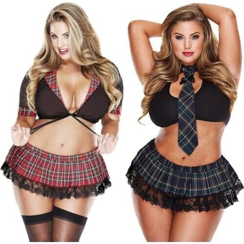 5XL Women Women Underwear Plus Size Sexy Lingerie Explosive sexy plus size school uniform sexy suit sexy School uniform skirt