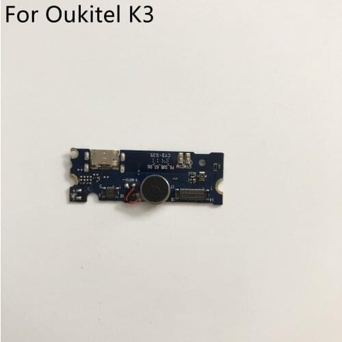 Used USB Plug Charge Board + Vibration Motor For Oukitel K3 MT6750T Octa Core 5.5 inch FHD 1920x1080 + Tracking Number