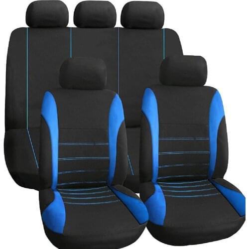 9 Set Full Car Seat Covers Universal Seat Cover For Automobile Red Blue Gray Seat Protector Car-Styling Interior Accessories