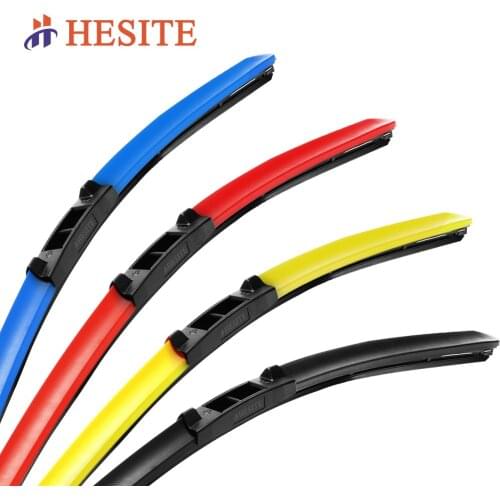 HESITE Colorful Windshield Wiper Blades With H3 Hook (Side Pin) For BMW Mercedes Benz Peugeot 407 VW Volvo S40 Porsche Cayenne