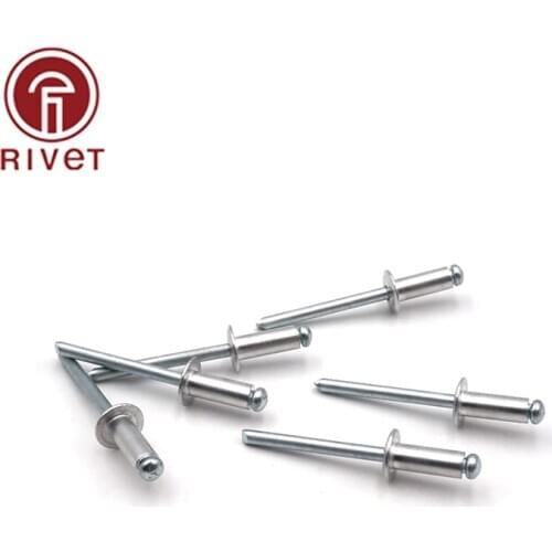 DIN EN ISO 15977 M4.8 50/100 PCS Aluminum And Iron Round Head Multi-Size High-Quality Rivets Blind Rivets