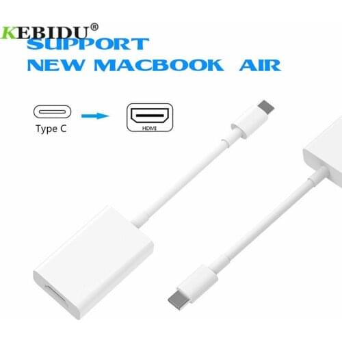 Kebidu New Arrival Type C 3.1 4K 30Hz Male to Female USB C to HDMI-compatible Adapter for MacBook Chrome book DELL