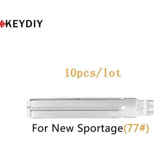 KEYDIY 10Pcs/Lot Metal Blank Uncut Flip KD/VVDI/JMD Remote Key Blade Type #77 HY22 for New Wuling 6390