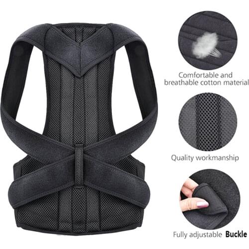 Back Posture Corrector Shoulder Lumbar Brace Spine Support Belt Adjustable Adult Corset Posture Correction Belt Body Health Care