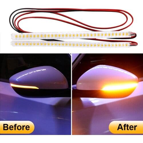 2pcs Car Rearview Mirror Indicator Lamp Streamer Strip For Audi A3 A4L A5 A6L A7 Suzuki Swift Grand Vitara Sx4 Jimny